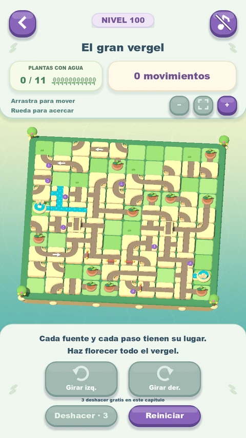 Tablero de 10 por 10 del nivel 100